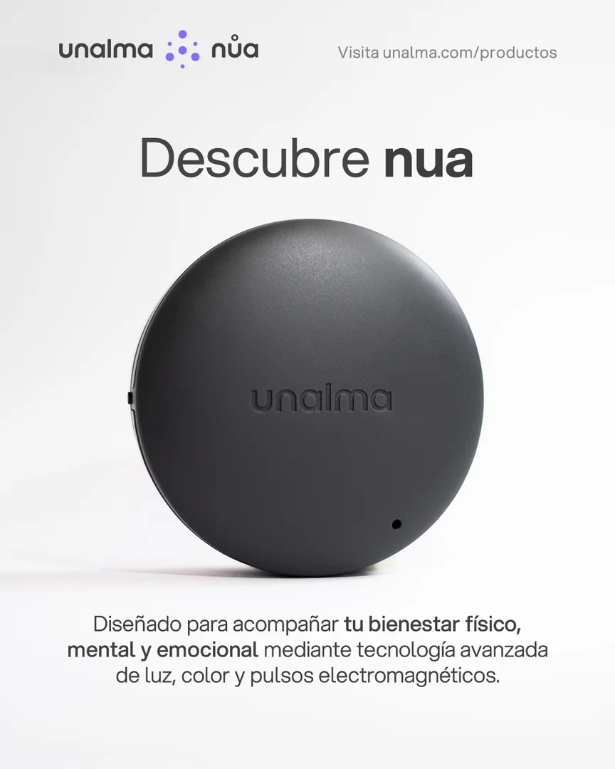 Descubre nůa: el dispositivo sobre fondo blanco